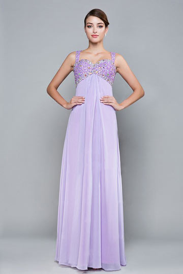 Robe violette demoiselle d'honneur bustier cur en sequin aux bretelles